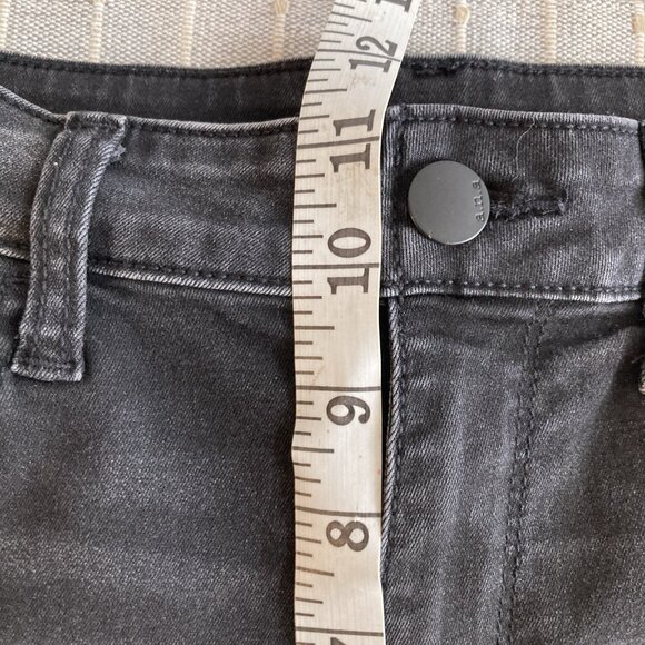 A.N.A  Womens Black Jeans Mid Rise Skinny Fit Jegging Distressed Size 12 - Picture 10 of 14